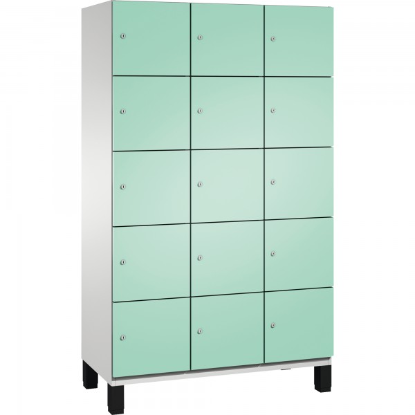 C+P Fächerschrank 4510432S10017 Füße 15Fächer B1200mm lgr/lgn