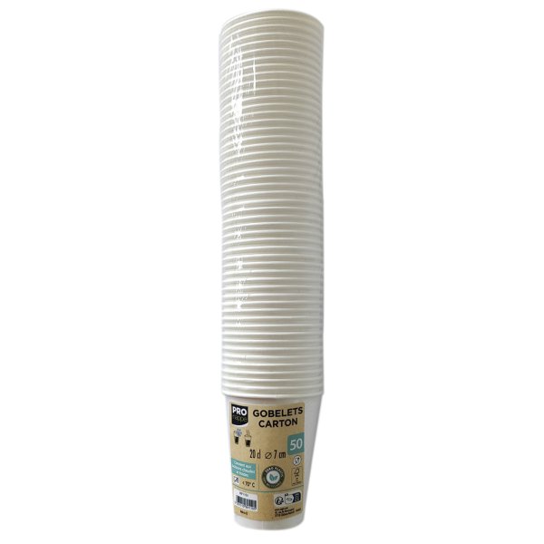 PROnappe Pappbecher 0,2l ws 50St
