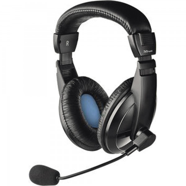 Trust PC-Headset Quasar 21661 schnurgebunden Over Ear sw