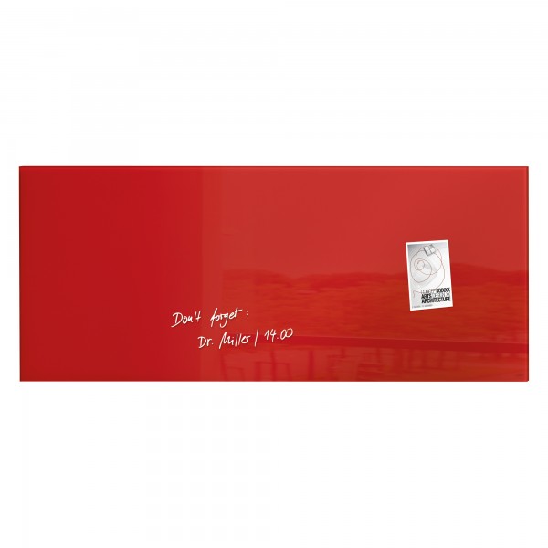 SIGEL Magnetboard Artverum GL242 1.300x550x15mm Glas rot