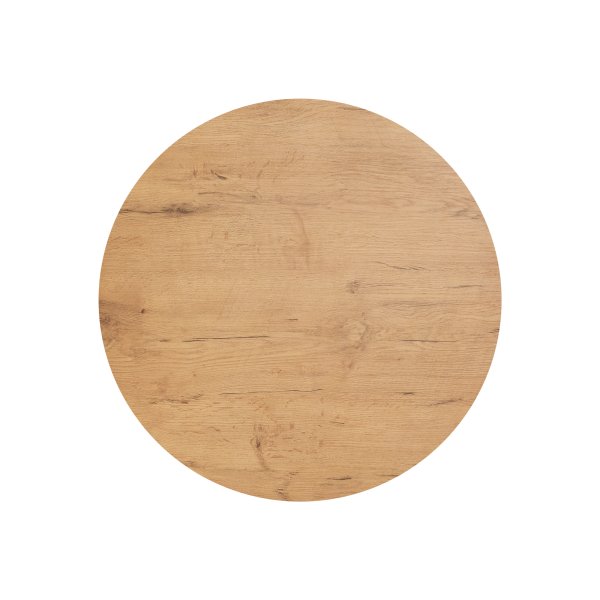 FEROS Tischplatte HPL rund 70cm teak