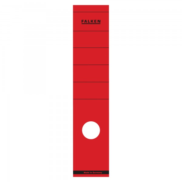 Falken Ordnerrückenschild 11286887 breit/lang sk rot 10 St./Pack.