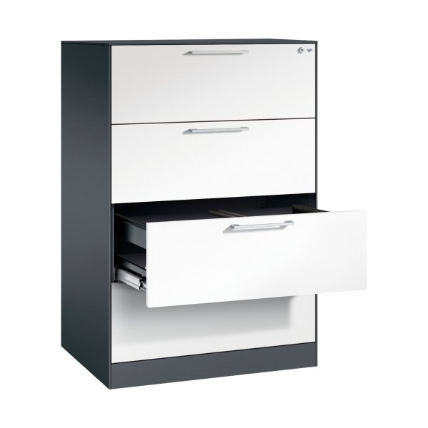 C+P Hängeregistraturschrank Asisto A4 2bahnig sgr/rws
