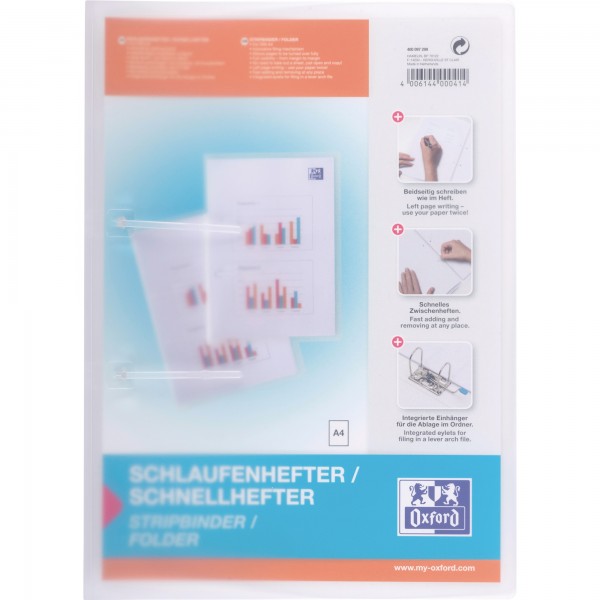 Oxford Schlauchhefter 40097299 DIN A4 PP transparent