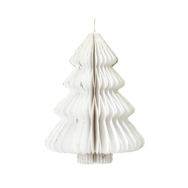 Everlands Weihnachtsbaum Papier 20x15cm ws