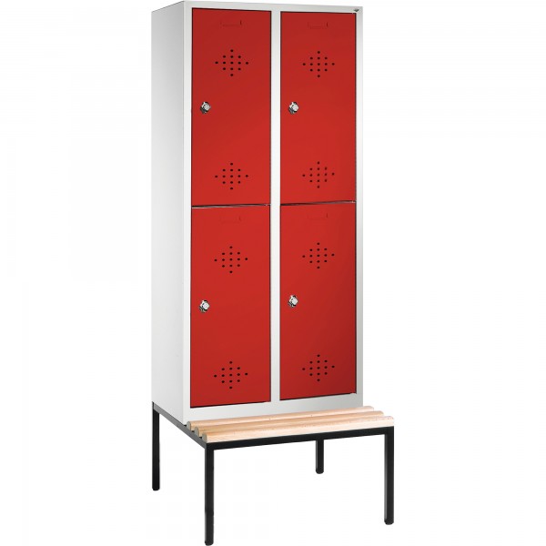 C+P Doppelspind 835022S10024 Sitzbank 4Fächer B810mm lgr/rrt