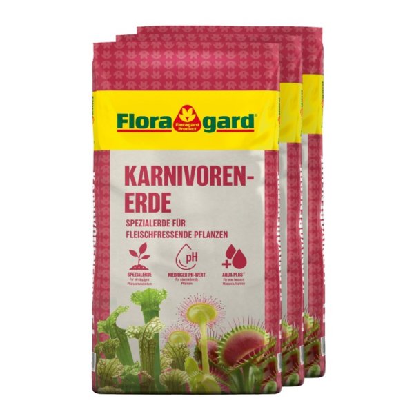 Floragard Blumenerde Fleischfressende 3x5l
