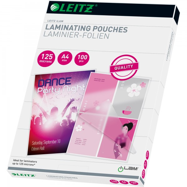 Leitz Laminierfolie 33808 DIN A4 125mic 100 St./Pack.