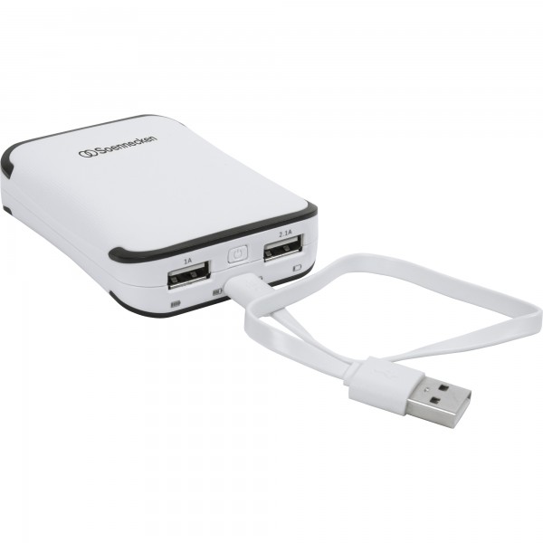 Soennecken Powerbank 71651 6.600mAh weiß/grau