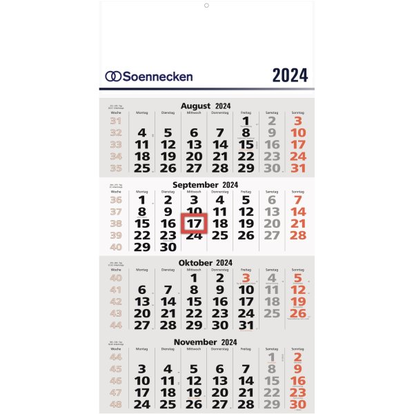 Soennecken Viermonatswandkalender 2024 5097-24