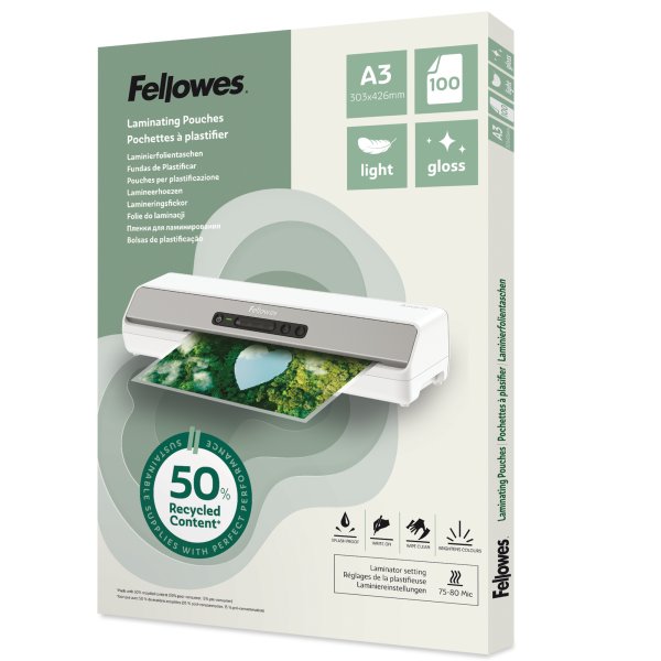 Fellowes Laminierfolie A3 light glänzend 100St