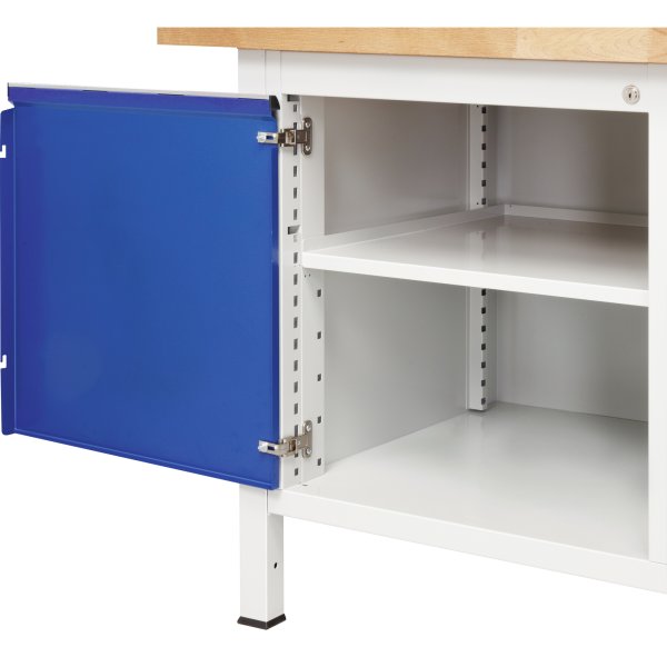 RAU Werkbank 2000x900x840- 1040mm 3xSchublade l.gr/e.bl