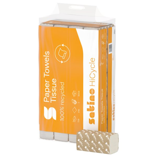 Satino Papierhandtuch HiCycle 20,6x24cm 2lg Z.Falz 3750Bl