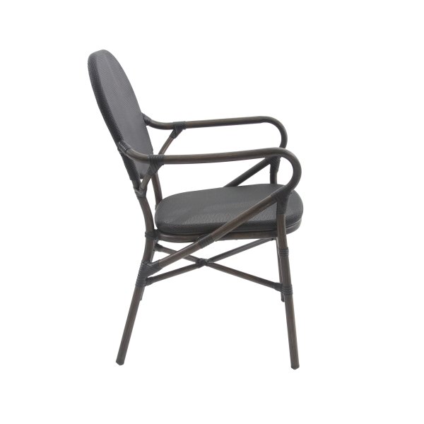 FEROS Stuhl Tango Alu Kunststoff wenge/schwarz 2St