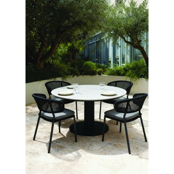 barths Tisch Porto rund 130cm anthrazit