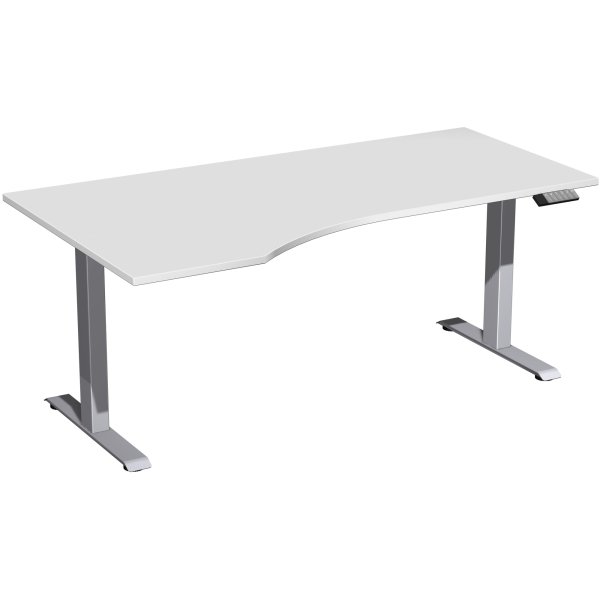 Geramöbel Tisch Elevate Plus li1800x1000x630-1280mm si/lgr