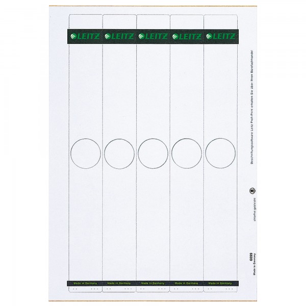 Leitz Ordneretikett 60990085 lang schmal Papier grau 125 St./Pack.