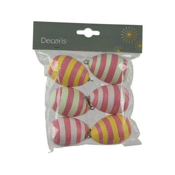 DECORIS Oster-Deko Eier-Set Bunt 3tlg