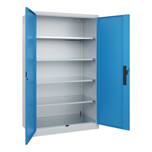 C+P Schwerlastschrank 4Böden 1950x1200x600mm lgr/lbl