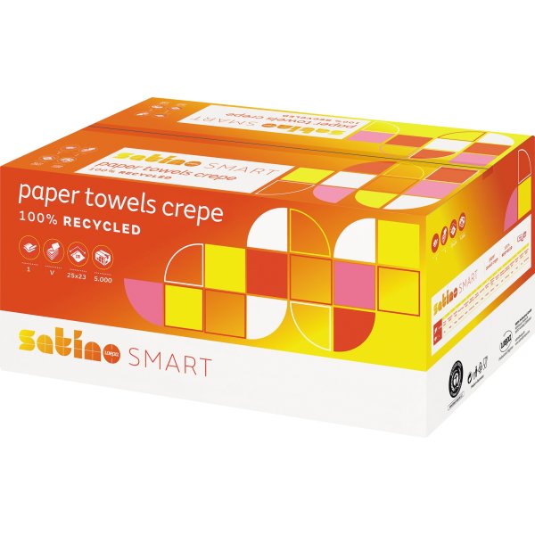 Satino Papierhandtuch 268100 Smart 25x23cm 1lg V-Falz gn 5.000 Bl./Pa