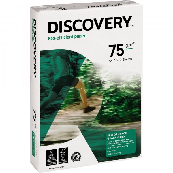 Discovery Kopierpapier 834279A75S 2-fach gelocht DIN A4 500 Bl./Pack.