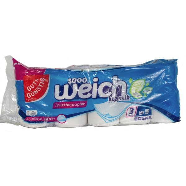 Gut & günstig Toilettenpapier 3lg 10St