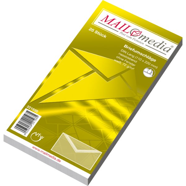 MAILmedia Briefumschlag 30002376 DL nk oF ws 25 St./Pack