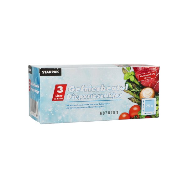 Starpack Gefrierbeutel 3l 32x25cm tr 75St