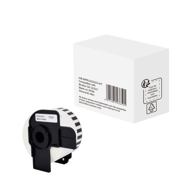 Etikett wie Brother 50mmx30,48m sw auf ws