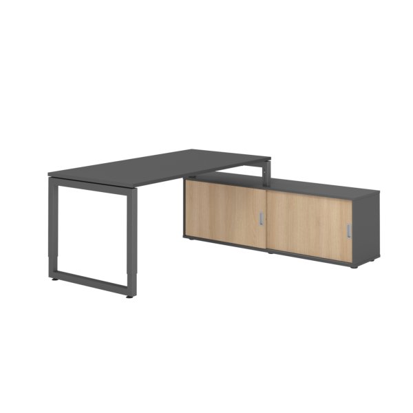 Hammerbacher Schreibtischkombi 160x80cm gp/gp/ei