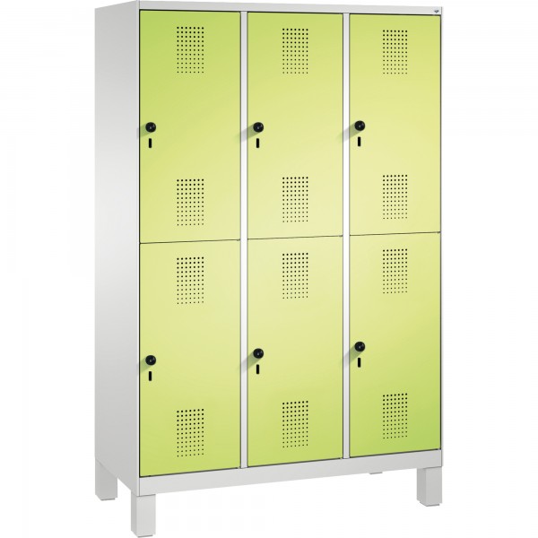 C+P Doppelstockspind 4931032S10043 Füße 6Fächer B1200mm lgr/cgn