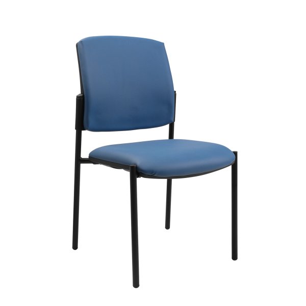 Topstar Besucherstuhl oAL MEDICAL10 Stahl sw Bezg bl