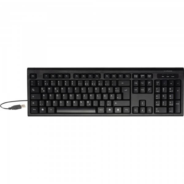 Vivanco Tastatur 36641 kabelgebunden USB PS2 sw