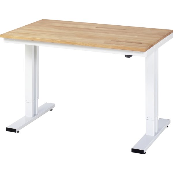 RAU Werktisch 1250x800x720mm elektrisch B-Platte 25mm l.gr