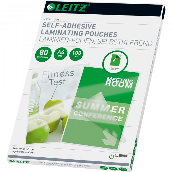 Leitz Laminierfolie 33872 DIN A4 sk 80mic glänzend 100 St./Pack.