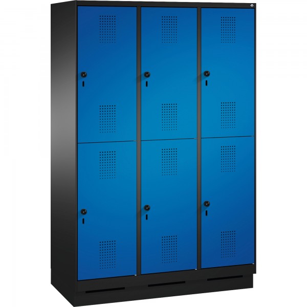 C+P Doppelstockspind 4932032S10040 Sockel 6Fächer B1200mm sgr/ebl