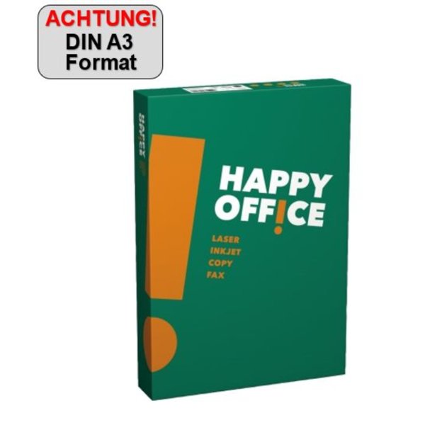 Igepa Kopierpapier Happy Office 809B80B A3 80g hf ws 500 Bl./Pack.