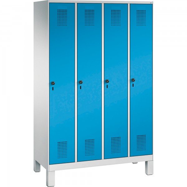 C+P Umkleidespind 4901040S10108 Füße 4Abteile lgr/lbl