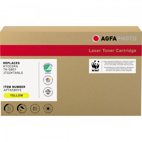 AgfaPhoto Toner APTK580YE wie Kyocera TK-580Y gelb