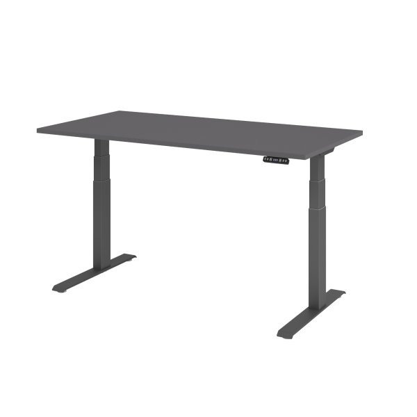Hammerbacher Schreibtisch el 160x80cm gp/graphit