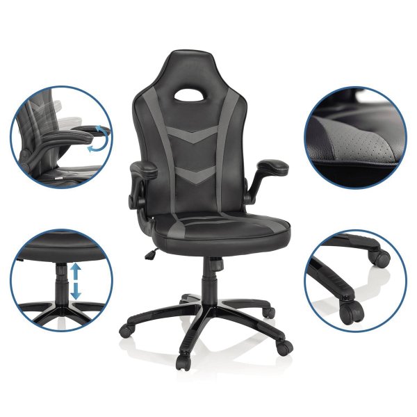 HJH OFFICE Bürodrehstuhl GAME SPORT B 729424 schwarz