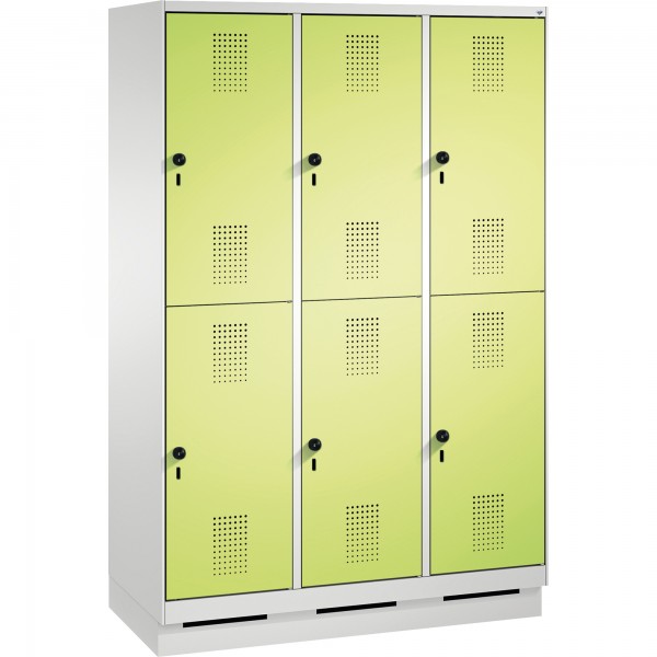 C+P Doppelstockspind 4932032S10085 Sockel 6Fächer B1200mm lgr/cgn