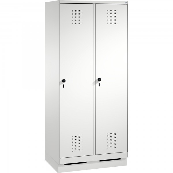 C+P Umkleidespind 4902022S10007 Sockel 2Abteile B800mm lgr/lgr