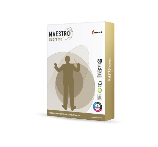 Maestro Kopierpapier 9407B80S DIN A3 80g hf ws 500 Bl./Pack.