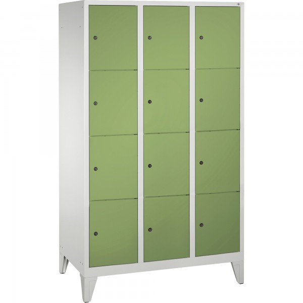 C+P Fächerschrank 8010324S10055 Füße 12Fächer B1200mm lgr/rgn