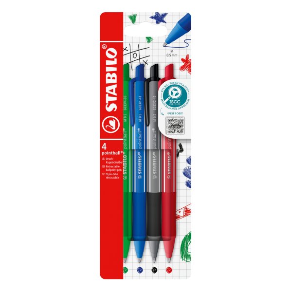 STABILO Kugelschreiber colorful sort 4St