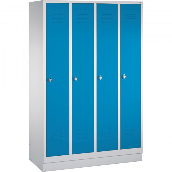 C+P Umkleidespind 802040S10003 m. Sockel 4Abteile lgr/lbl