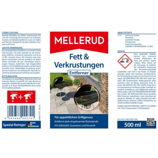 Mellerud Fett-/Verkurstungen Entferner 0,5l