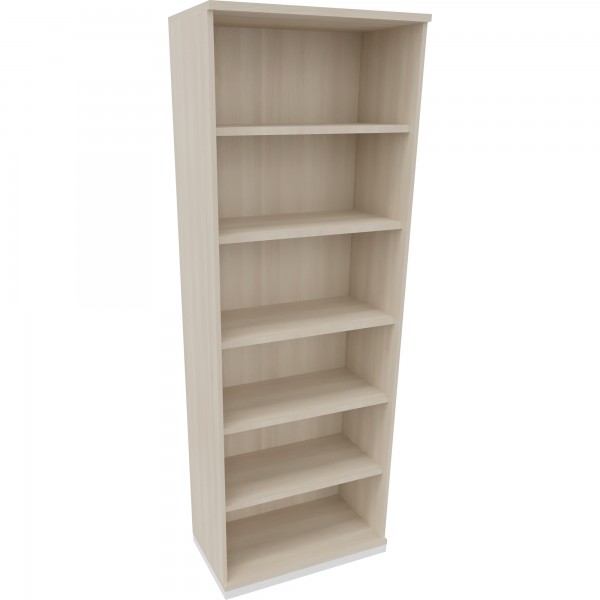 Regal 6OH B800xT442xH2221mm Verkehrsweiß/Akazie hell