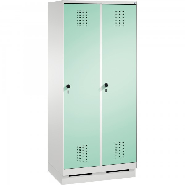 C+P Umkleidespind 4902022S10180 Sockel 2Abteile B800mm lgr/lgn